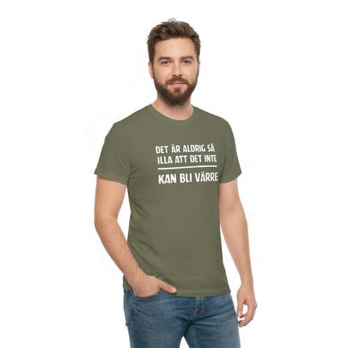 Grön t-shirt rakt framifrån alternativ 2